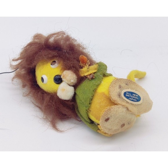 Vintage Christmas Ornament Mid Century MCM Top Flocked Felt Lion Japan 50s? 60s? - Picture 3 of 10